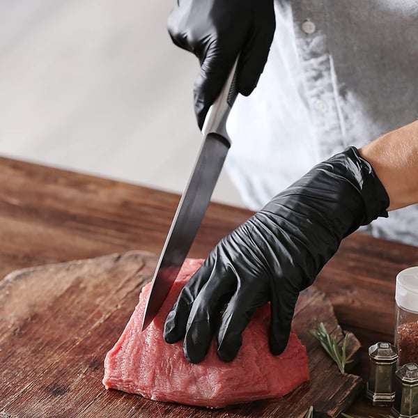📢📢50 % de réduction !! ⏰100 gants jetables en nitrile noir Outils de sécurité pour le nettoyage domestique