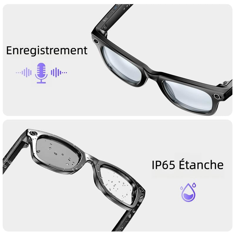 💐 PROMO EXCEPTIONNELLE -50% ! Lunettes Caméra IA 4K – Ultra Grand-Angle Anti-Vibration, Traduction IA, Oreilles Libres 🌿🎙️【Offre Limitée】