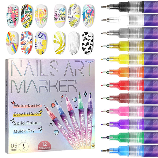 ⏳Ensemble Set de 12 stylos pour nail art🎨💅