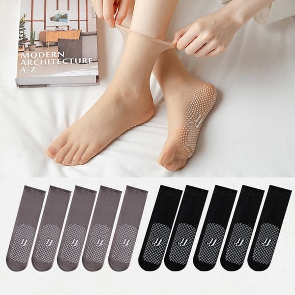 🔥Chaussettes soyeuses en coton antidérapantes