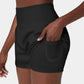 ✨️ 2025 It soldes 49% de réduction🥰 Short de yoga 2-en-1 avec taille haute et poches latérales
