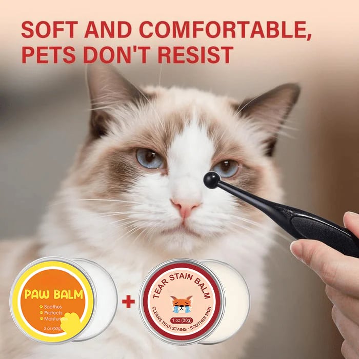 🐾 50% DE RÉDUCTION! ❤️ Crème Anti-Larmes pour Animaux & Set de Brosse – Nettoie en Douceur, Réduit les Taches & Idéal pour Chiens et Chats 🐶