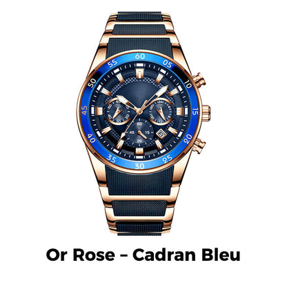 ⌚🔥Montre à Quartz Multifonctionnelle Imperméable pour Hommes【Une montre d'un excellent rapport qualité-prix】