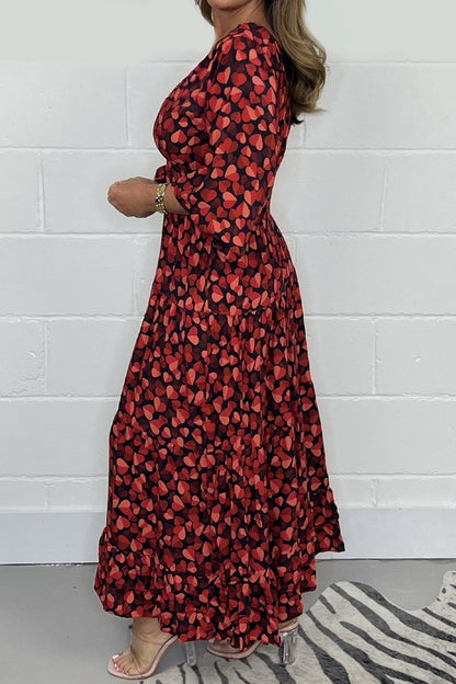 🔥Offre promotionnelle à moitié prix💕Sexy robe décolleté plongeant pour femmes imprimées💃