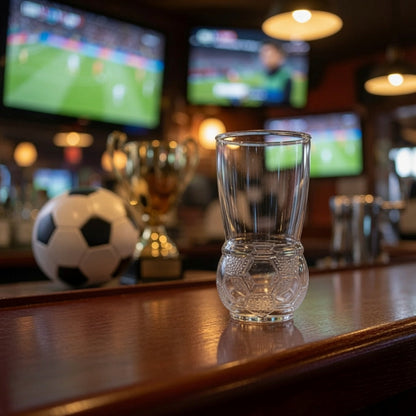 Verre à bière artisanale en forme de ballon de football