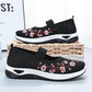 🥿 50% DE RÉDUCTION 🔥 Mocassins décontractés à broderie florale en tricot – Confortables, élastiques & parfaits pour le quotidien, le bureau ou les promenades estivales 🌸