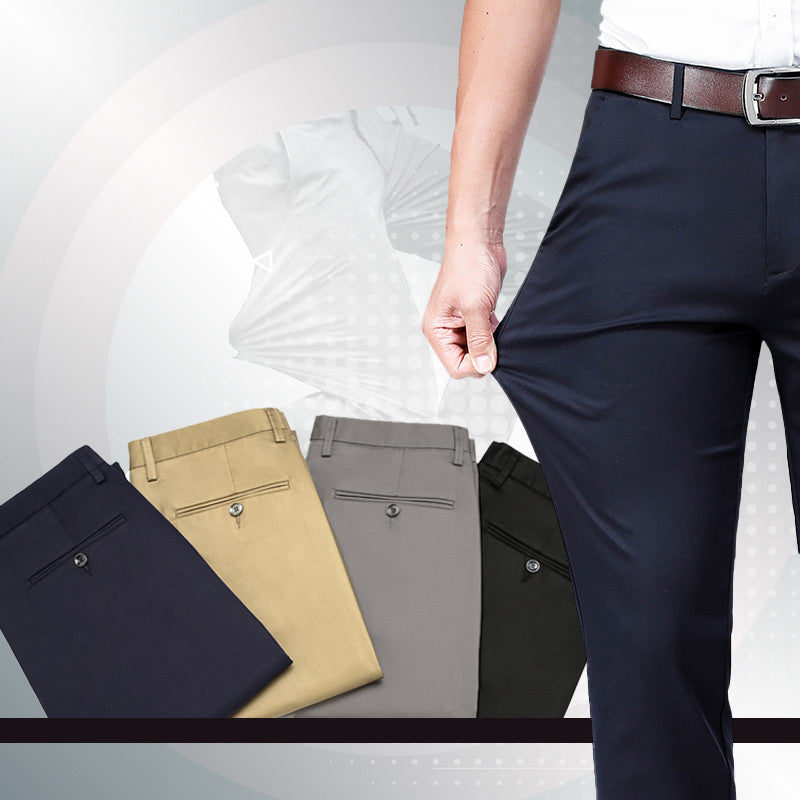 Pantalons classiques à taille haute pour homme