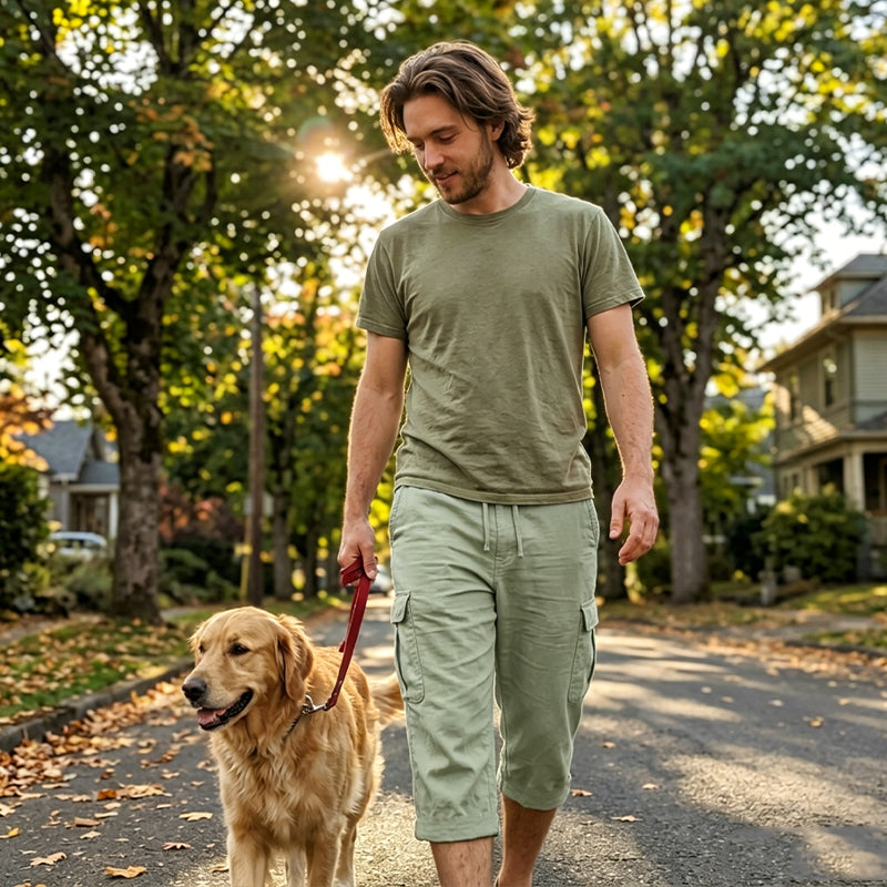 ⏰ -50% – Pour une durée limitée !👖Pantalon capri cargo en lin mélangé pour homme🌬️ Léger, respirant et conçu pour le confort