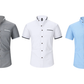 Chemise à manches courtes et col montant pour homme