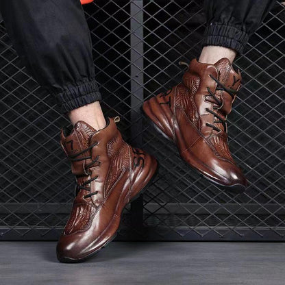 💝Livraison gratuite🔥Chaussures de sport d'hiver décontractées en cuir pour hommes 【antidérapantes, résistantes à l'usure, chaudes】