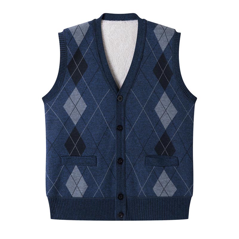 Gilet d'Hiver Chaud en Peluche pour Hommes