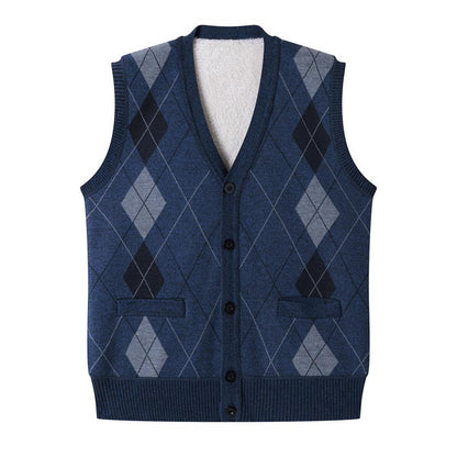 Gilet d'Hiver Chaud en Peluche pour Hommes