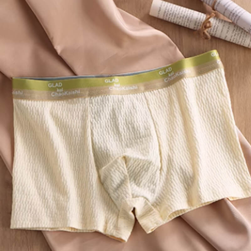 Sous-vêtements en coton jacquard doux pour hommes