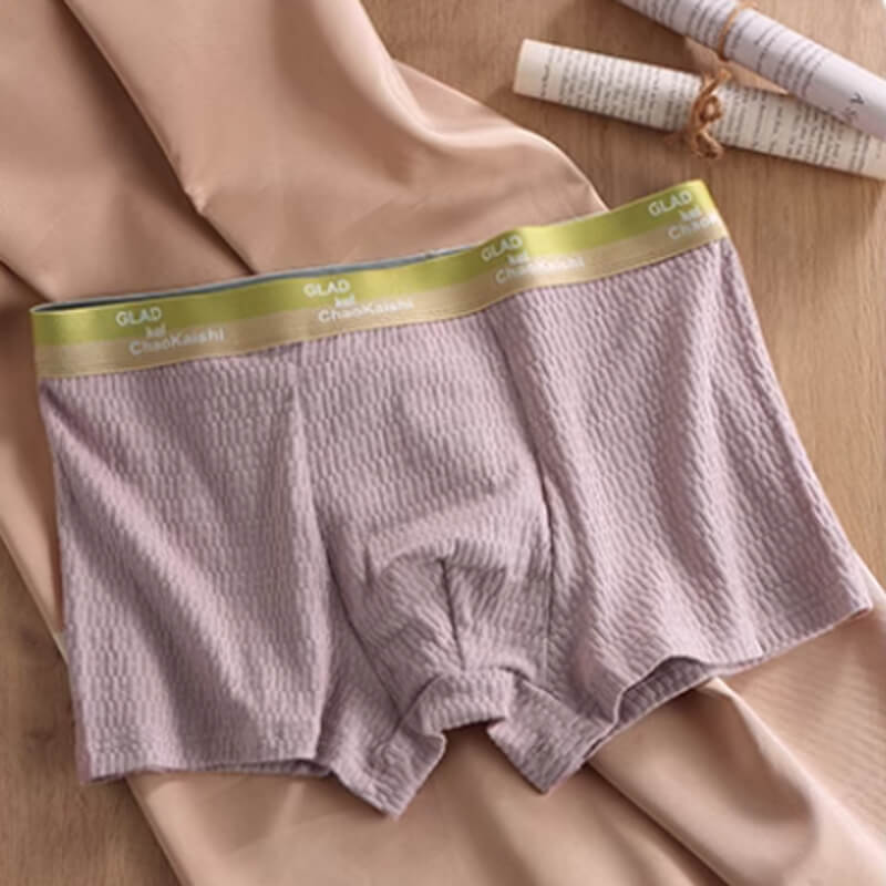 Sous-vêtements en coton jacquard doux pour hommes
