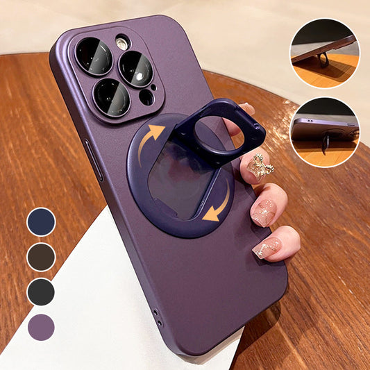 Coque Magnétique Mate pour iPhone avec Support Invisible Rotatif à 360°