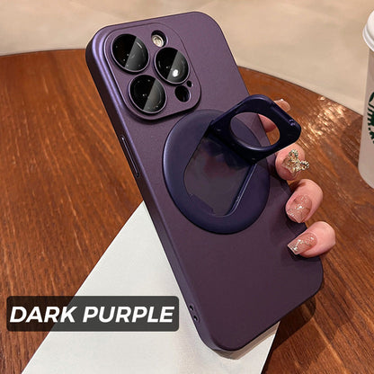 Coque Magnétique Mate pour iPhone avec Support Invisible Rotatif à 360°