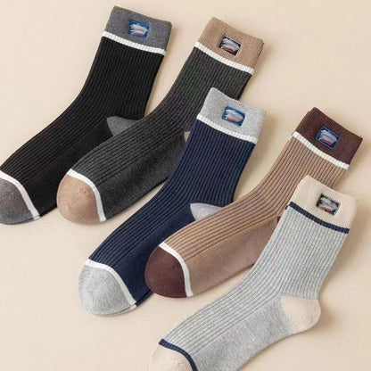 Set de chaussettes d'automne et d'hiver pour hommes avec respirabilité antibactérienne - Super cadeau