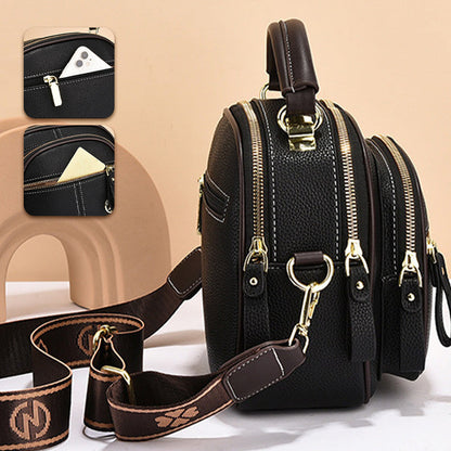 🔥Livraison gratuite🔥Classic multifunctional bag in PU with compartments and adjustable wide shoulder strap.