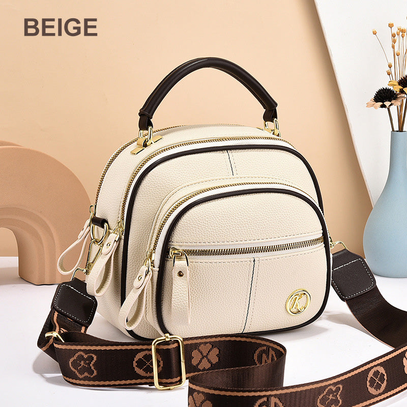 🔥Livraison gratuite🔥Classic multifunctional bag in PU with compartments and adjustable wide shoulder strap.