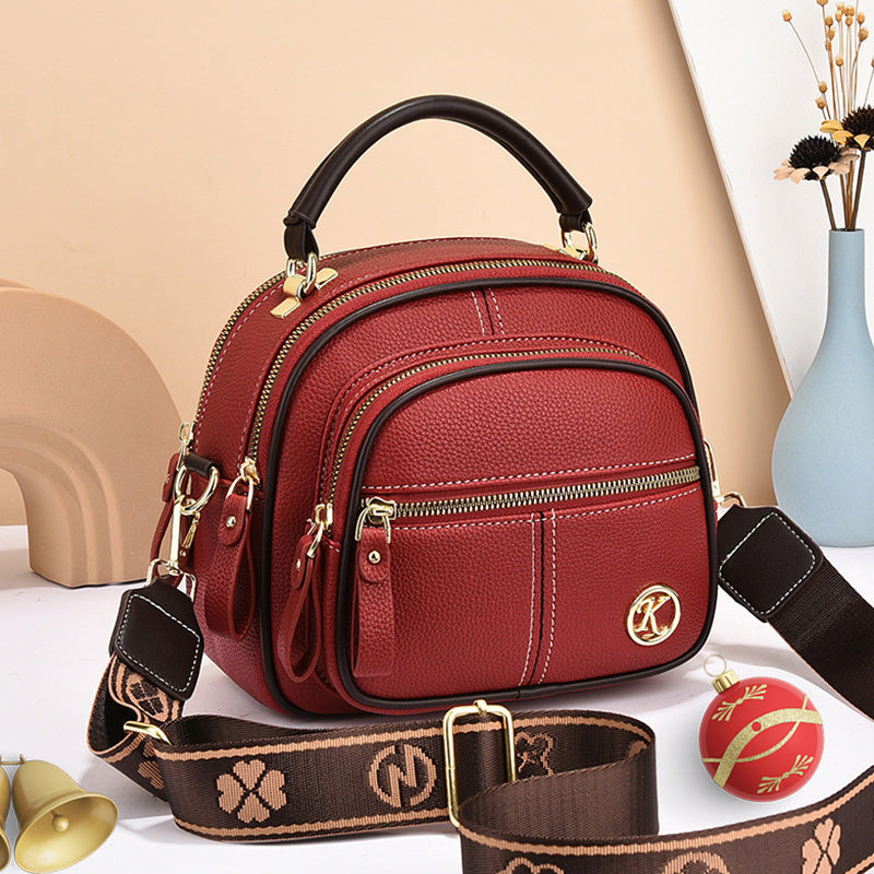 🔥Livraison gratuite🔥Classic multifunctional bag in PU with compartments and adjustable wide shoulder strap.
