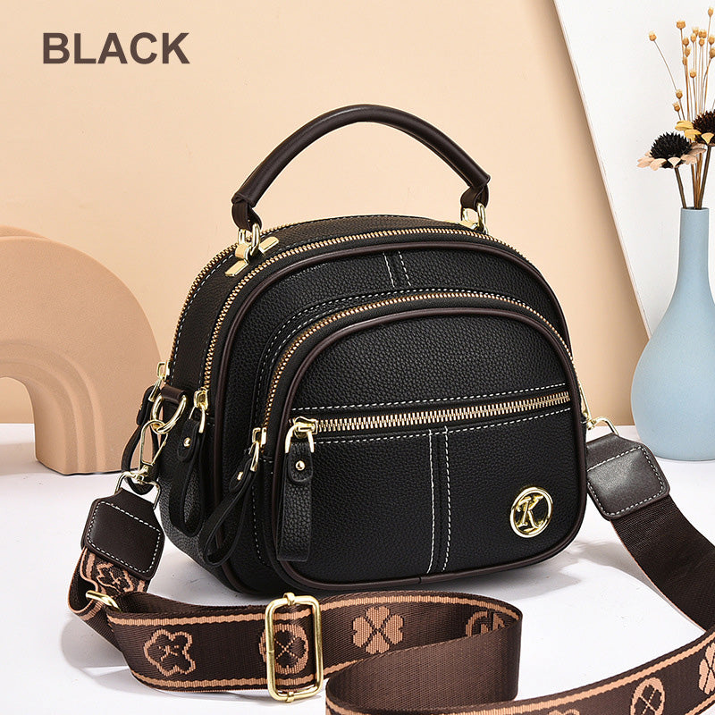🔥Livraison gratuite🔥Classic multifunctional bag in PU with compartments and adjustable wide shoulder strap.