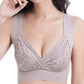 Soutien-gorge en Dentelle Sans Armatures à Support Élastique Confort Plus Taille