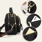 Sac classique multi-compartiments à bandoulière large et ajustable en cuir