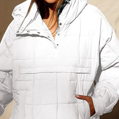 Manteau ample et chaud à capuche pour femmes
