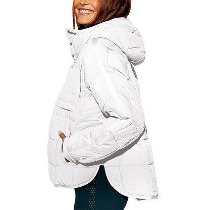 Manteau ample et chaud à capuche pour femmes