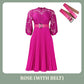Robe à plis creux en dentelle pour femme