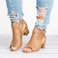 Sandales Rétro à Talons Blocs pour Femmes
