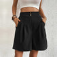 Short d'Été à Taille Haute et à Jambe Large pour Femmes