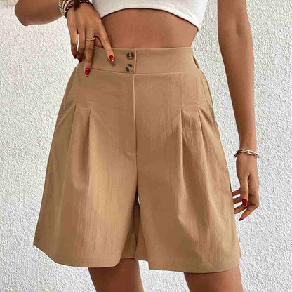 Short d'Été à Taille Haute et à Jambe Large pour Femmes