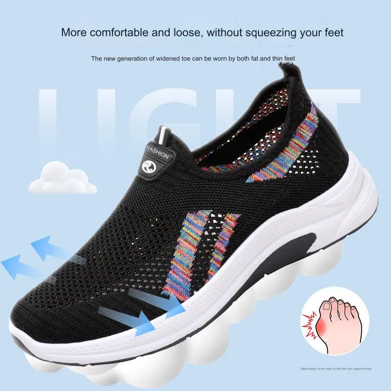 2024 NOUVELLES CHAUSSURES DÉCONTRACTÉES RESPIRANTES POUR FEMMES AVEC SEMELLES CONFORTABLES ET SOUPLES