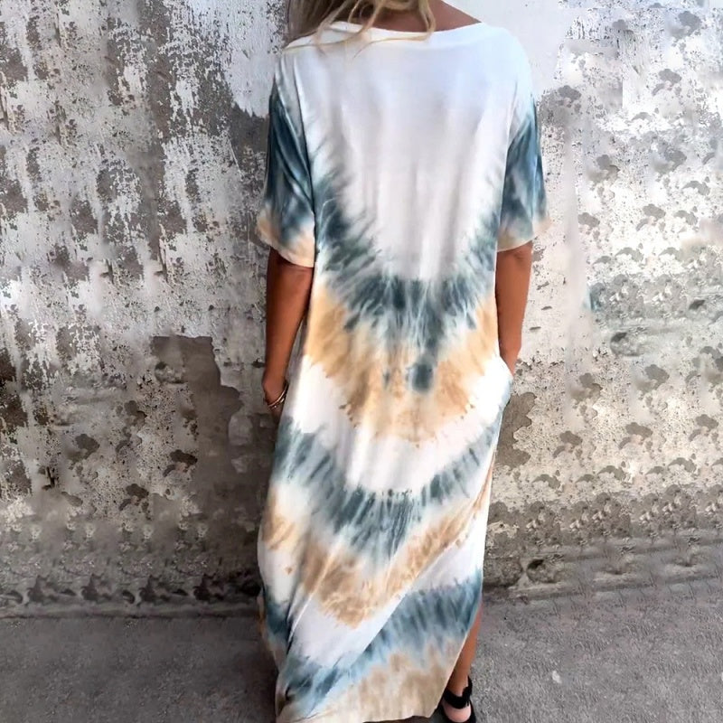 💥Nouveauté à moitié prix💗Robe ample imprimée col V
