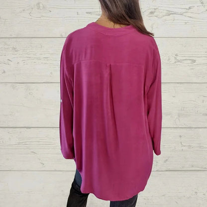 🔥Nouveauté - 49% de réduction🔥Chemise femme avec imprimé sequins et décolleté en V