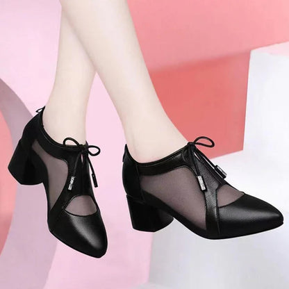 Chaussures en Maille et Faux Cuir à Semelle Souple