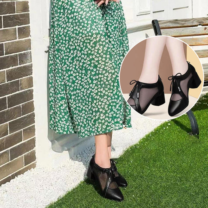 Chaussures en Maille et Faux Cuir à Semelle Souple