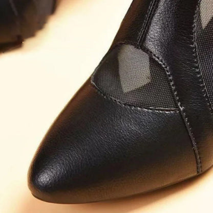 Chaussures en Maille et Faux Cuir à Semelle Souple