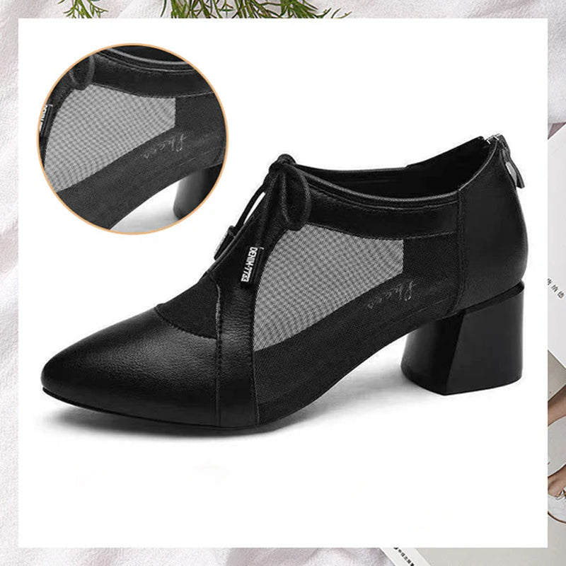 Chaussures en Maille et Faux Cuir à Semelle Souple