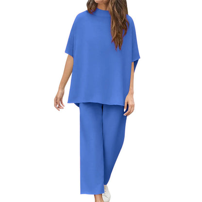 Ensemble pantalon large à manches 3/4 Capelet pour femmes