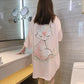 Robe pyjama chemise fine mi-longue