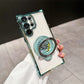 Case de téléphone transparent gyroscope avec support magnétique pour Samsung S22 / S23 / S24