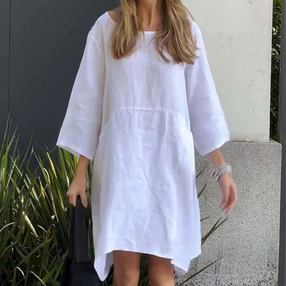 💥Nouveauté à moitié prix💗Robe ample décontractée de couleur unie