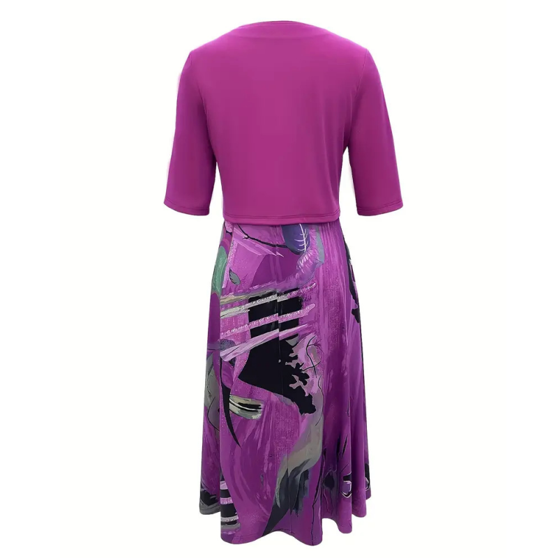 👗 50% DE RÉDUCTION! 🌿 Robe Deux Pièces Élégante & Fine pour Femmes – Haut & Jupe Coordonnés, Coupe Minceur & Look Chic ✨
