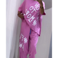 T-shirt et pantalon à deux pièces pour femmes décontractées