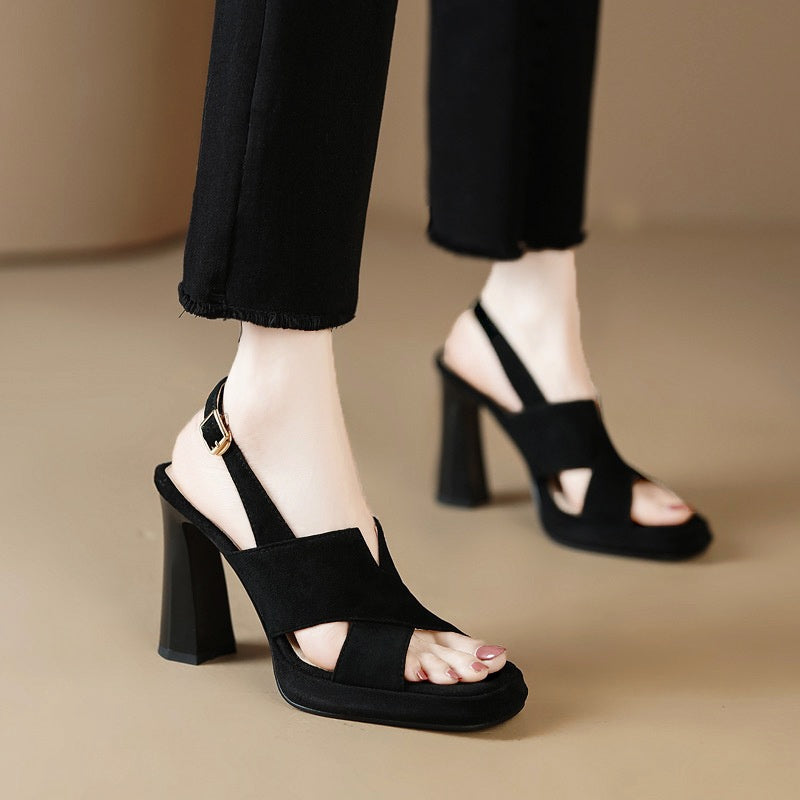 💥50% de réduction pour un temps limité👠Sandales à talons hauts et orteils ouverts