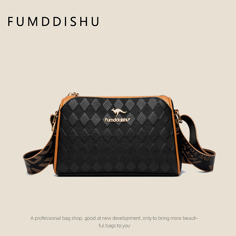 🔥🔥[Meilleur Cadeau pour Elle] Sac à Bandoulière à la Mode avec Motif Diamant et Grande Capacité de 3 Couches
