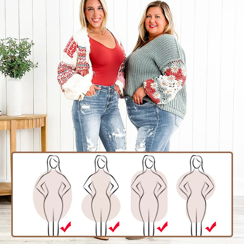⏳Réduction limitée de 50%🎁Jean à revers effet amincissant pour femme