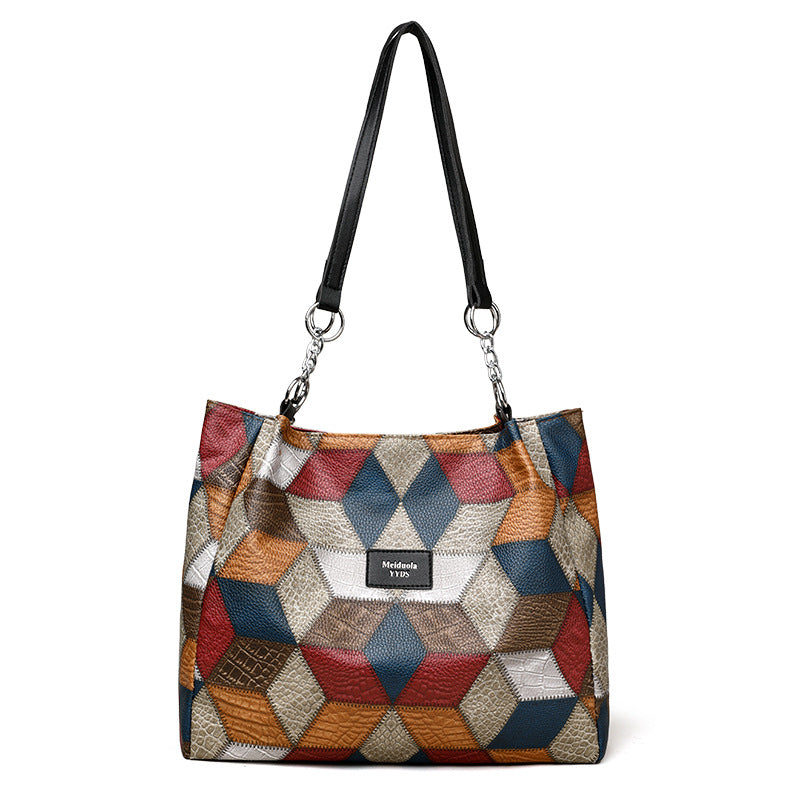Sac fourre-tout en patchwork pour femmes